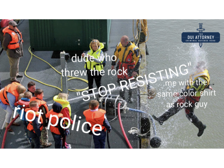 funny protesting meme man gets hosed off a boat