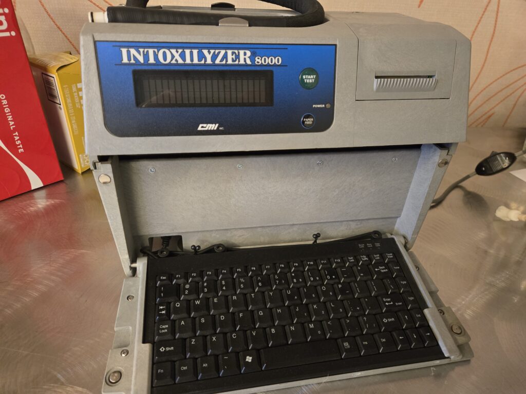 DUI Breath test machine, the Intoxylyzer 8000